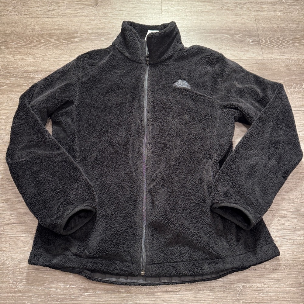 The North Face Osito Fleece Jacket Womens XL Black High Deep Pile Soft Gorpcore